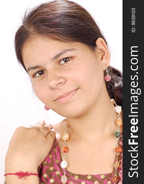 Portrait of attractive indian girl