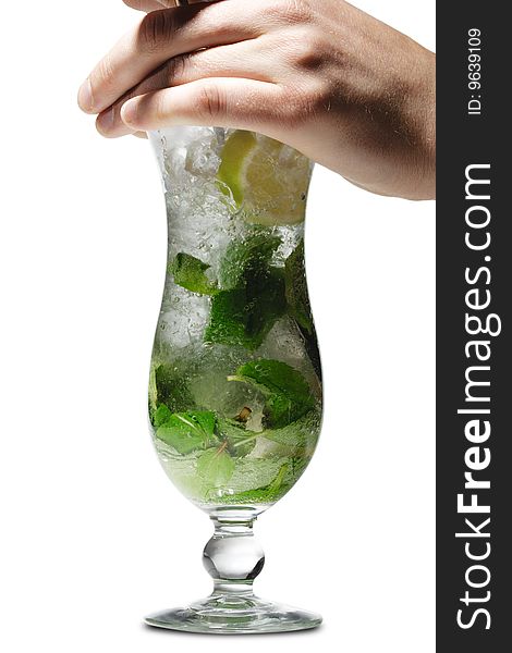 Cocktail - Mojito with Fresh Mint and Lime Slice