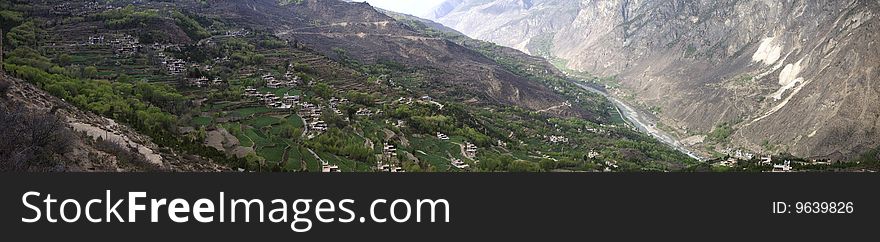 village in mountains in the southwest of china