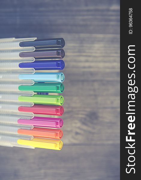 Colored Pen Set at Daytime