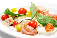 Salad - Tomato With Mozzarella Royalty Free Stock Image Salad - Tomato With Mozzarella Royalty Free Stock Image