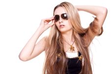 Beautiful Women In A Suit With The Glasses Stock Images Beautiful Women In A Suit With The Glasses Stock Images