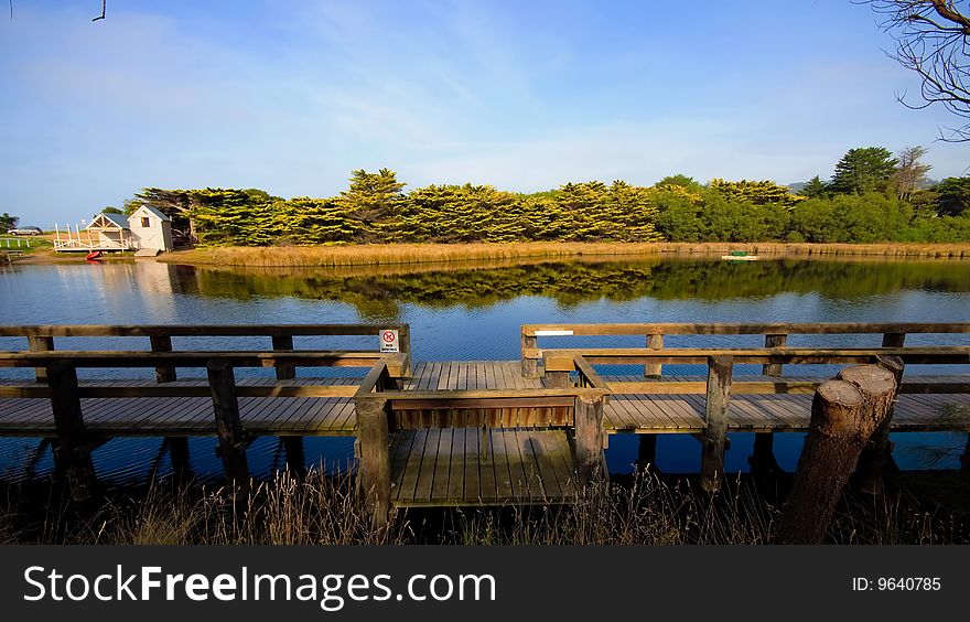 Boardwalk along river