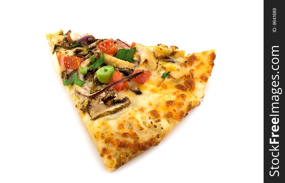 Pizza with vegetables and chicken. Pizza with vegetables and chicken