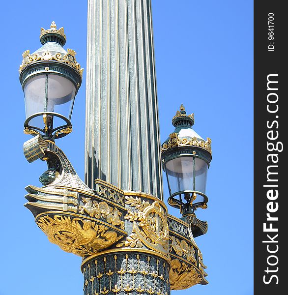 France, Paris:ancient and traditional Paris lamppost. France, Paris:ancient and traditional Paris lamppost
