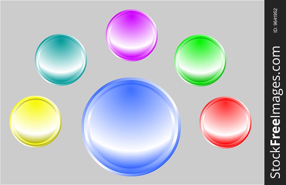 Colored buttons set