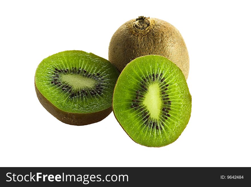 Some kiwi isolated on white. Some kiwi isolated on white