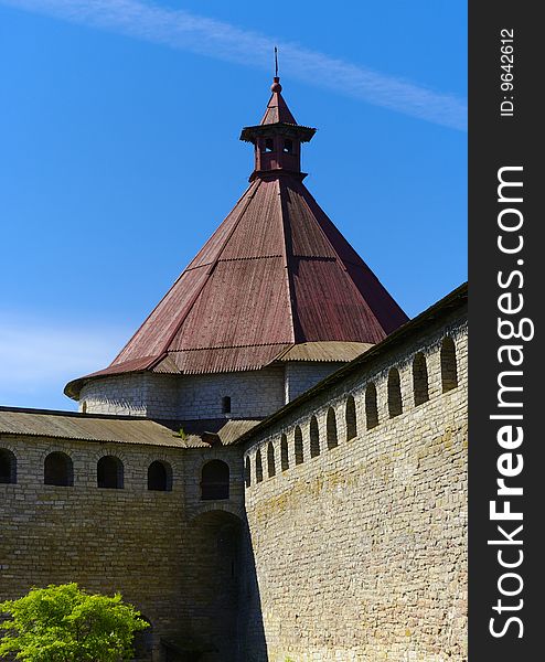 Tower of schlisselburg fortress wide angle