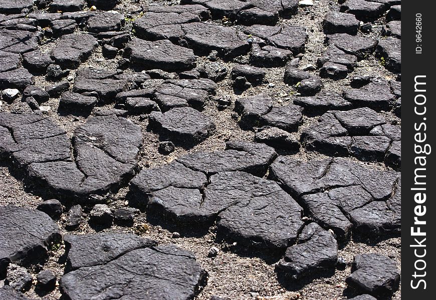 Old Destroyed Bitumen Surface