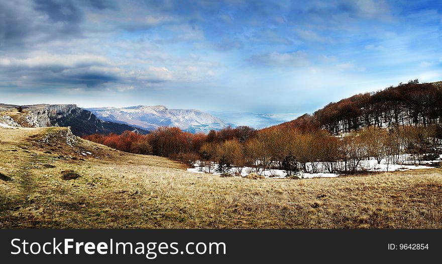 Panorama of Crimean Mountains, Ukraine