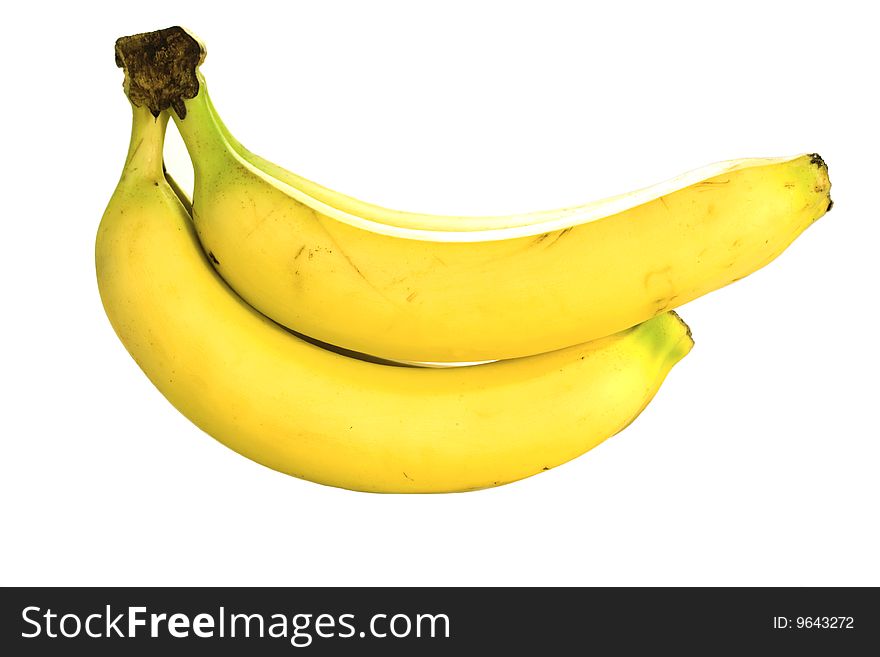 Bananas isolated on the white background