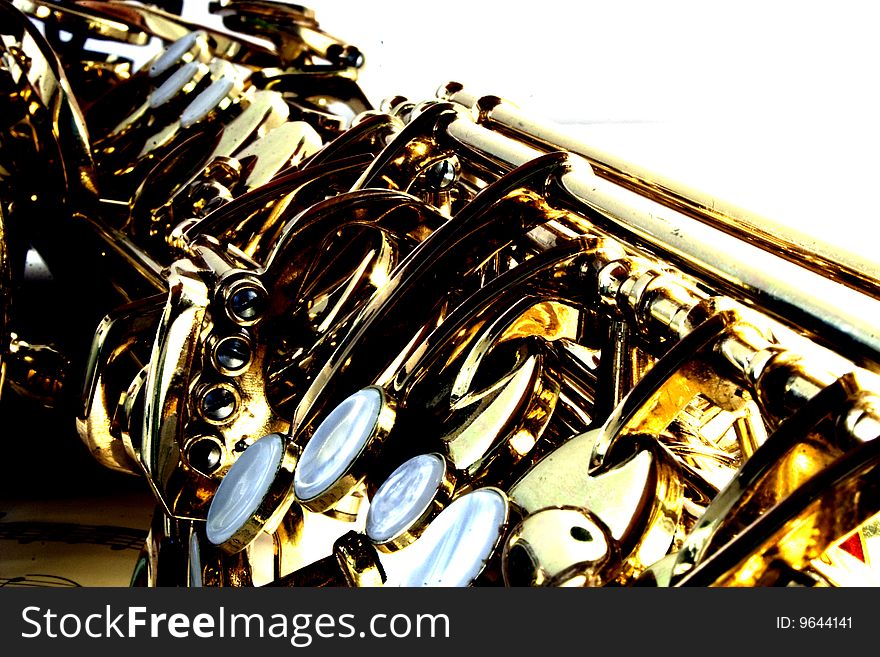 Nice golden glowing alt saxophon