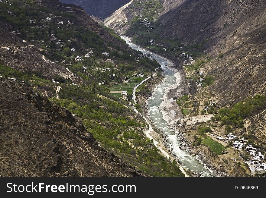 Village In Mountains