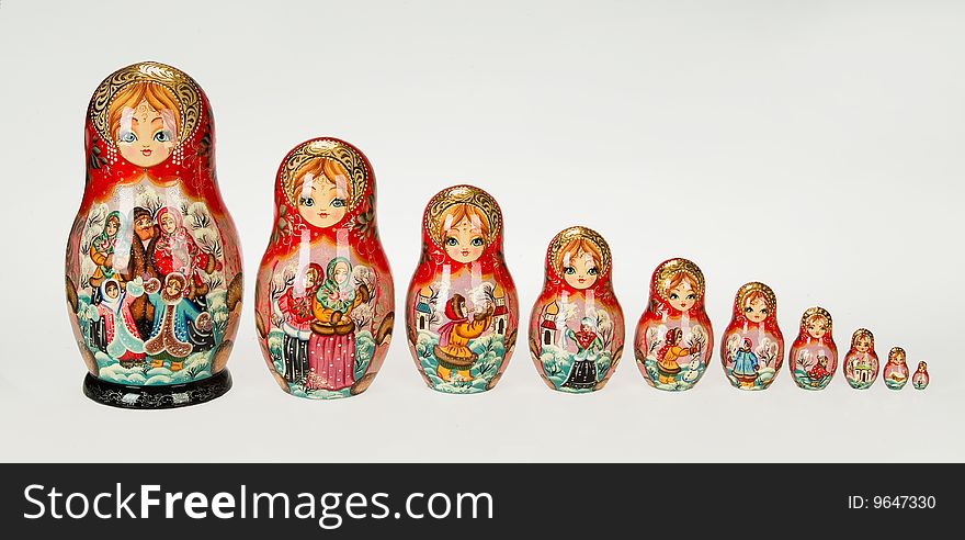 Traditional Russian folk doll called Matryoshka. Traditional Russian folk doll called Matryoshka