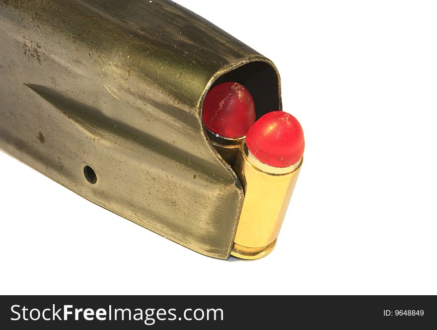 Shock rounds loaded in a magazine