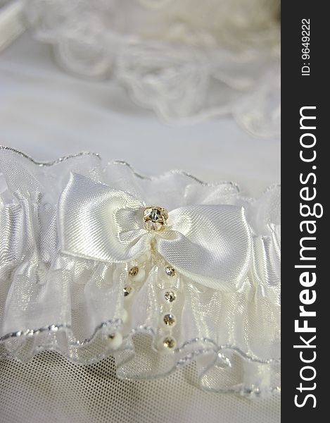 Garter for bride with lingerie