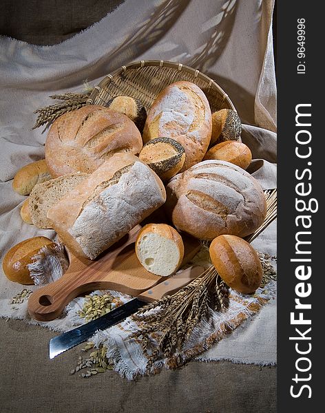 Different kinds of bread and pastry. Different kinds of bread and pastry