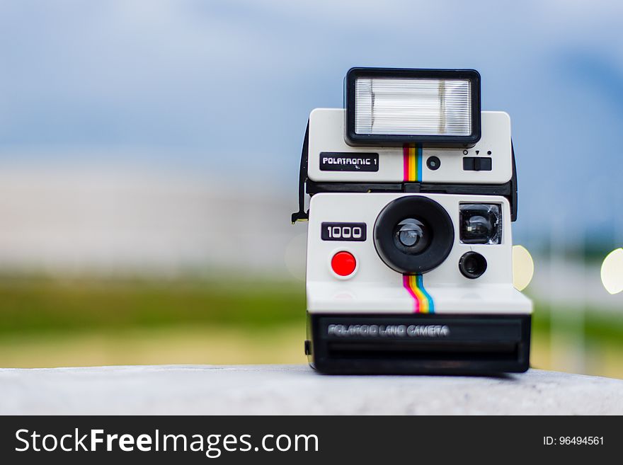 Selective Focus Photography Of Polaroid Land Camera