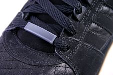 Shoe With Tag Close Up Stock Photo Shoe With Tag Close Up Stock Photo