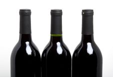 Three Bottles Of Wine Royalty Free Stock Photography