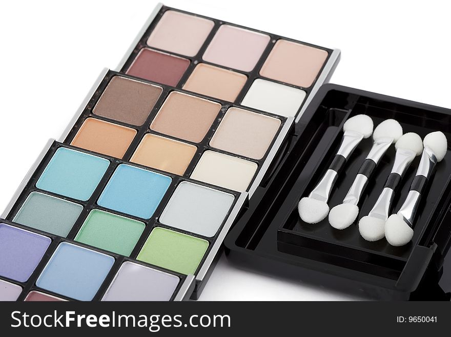 Cosmetics of Eyes, various colors to highlight the eyes