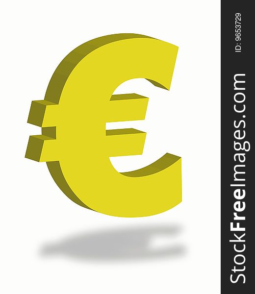 Euro letter as symbol of money and commerce. Euro letter as symbol of money and commerce