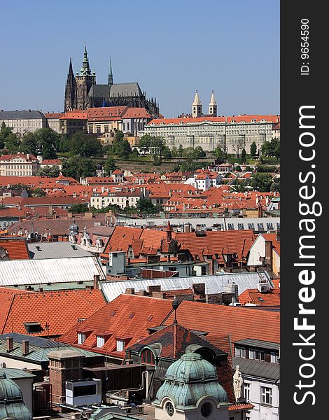 Prague Castle and Old Town skyline