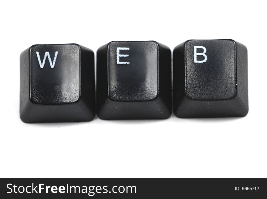 World wide web spelled out on computer keys