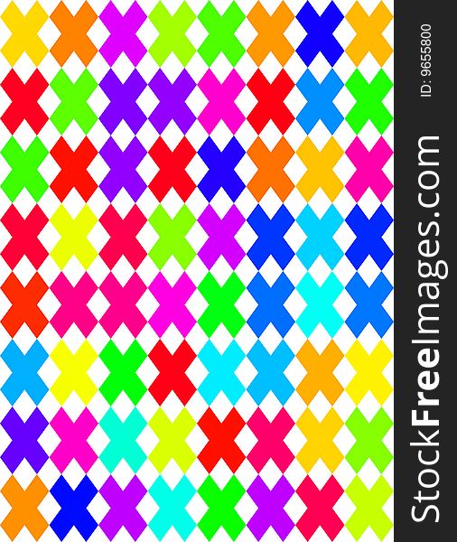 Colored cross pattern