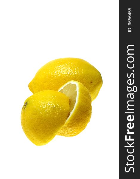 Lemon on a white background. Lemon on a white background