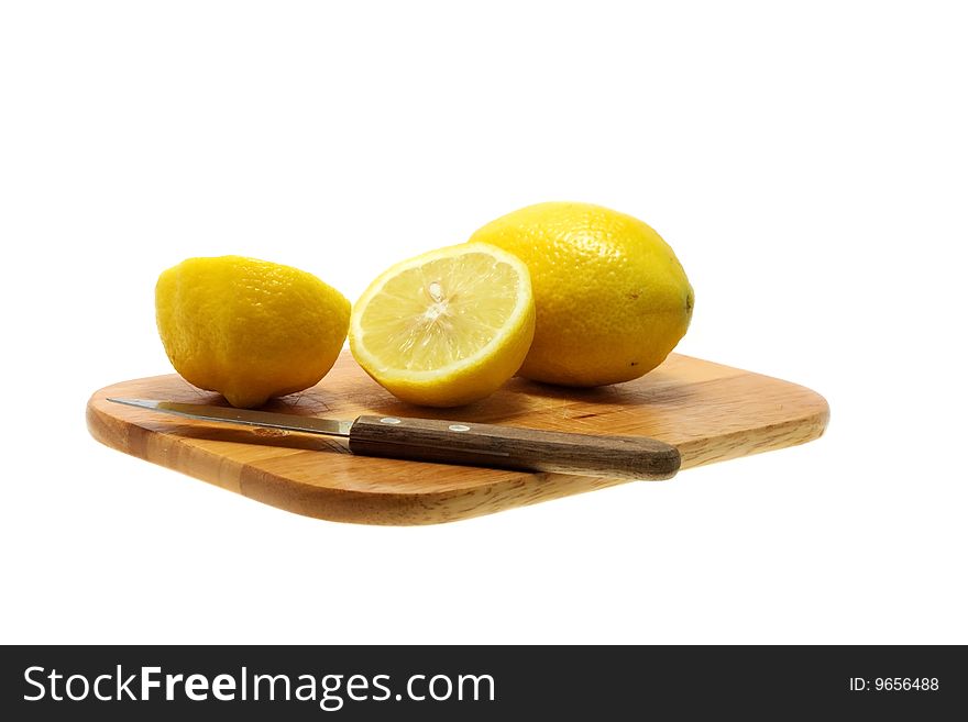 Lemon on a white background. Lemon on a white background