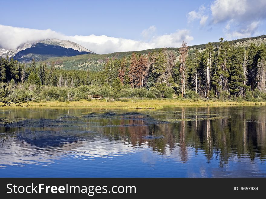 Lake in Rocky Mountain, Colorado. Lake in Rocky Mountain, Colorado.