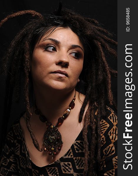 Beautiful Woman With Dreadlocks