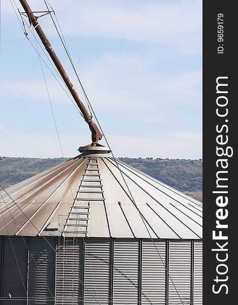 Picture of an industry landscape with great clouds and materials