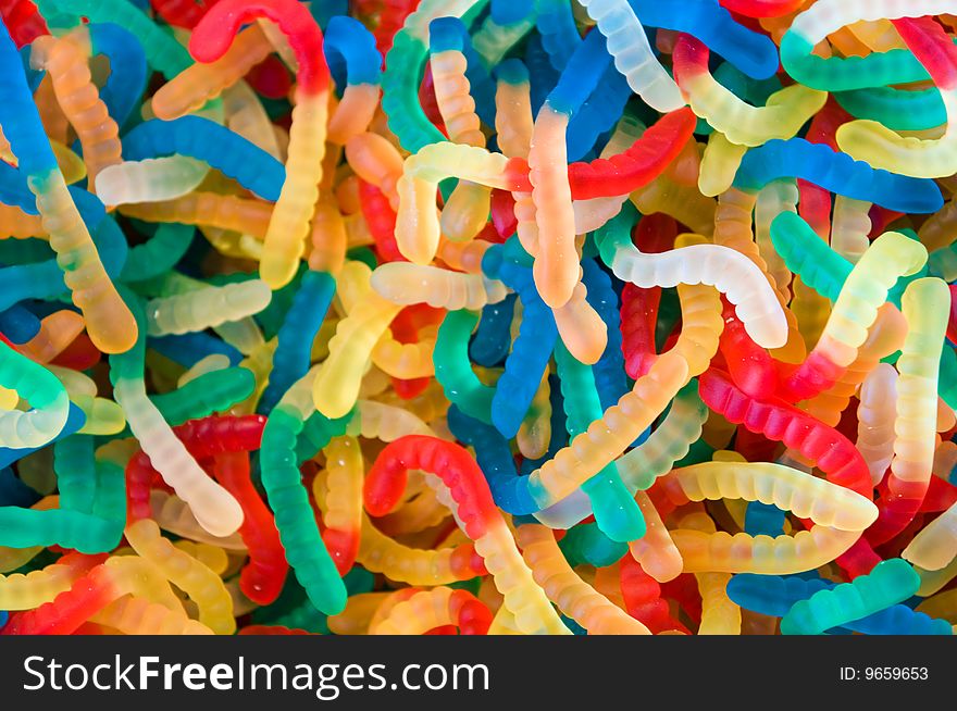 Close up of colorful  jelly beans background - Texture