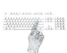 Finger Pushing Key On Keyboard Stock Photography Finger Pushing Key On Keyboard Stock Photography