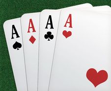 Poker Of Aces ! Royalty Free Stock Photos Poker Of Aces ! Royalty Free Stock Photos