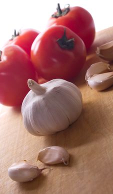 Garlic And Tomatoes Stock Photo Garlic And Tomatoes Stock Photo