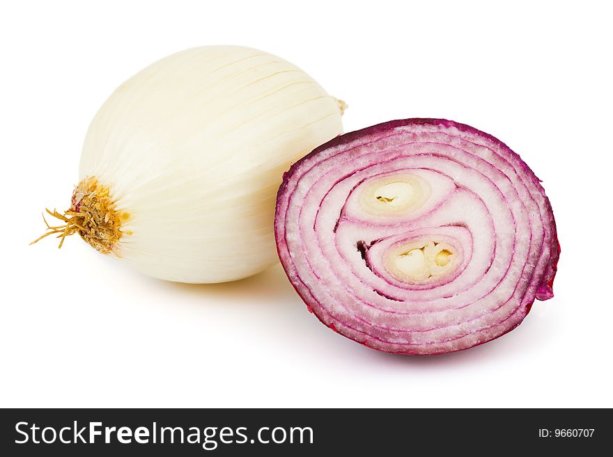 Shallot isolated on white background