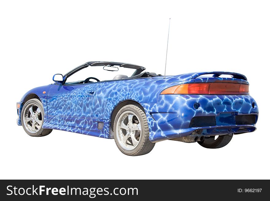 Blue cabriolet