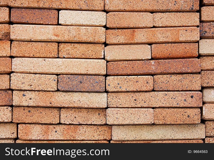 Background. Close up of red bricks