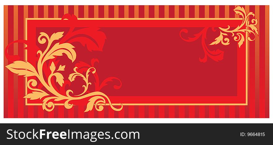 Ornament background vector abstract plant