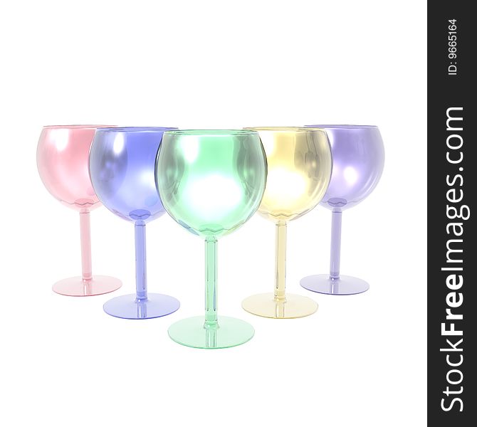 Wine Glass Isolated On A White