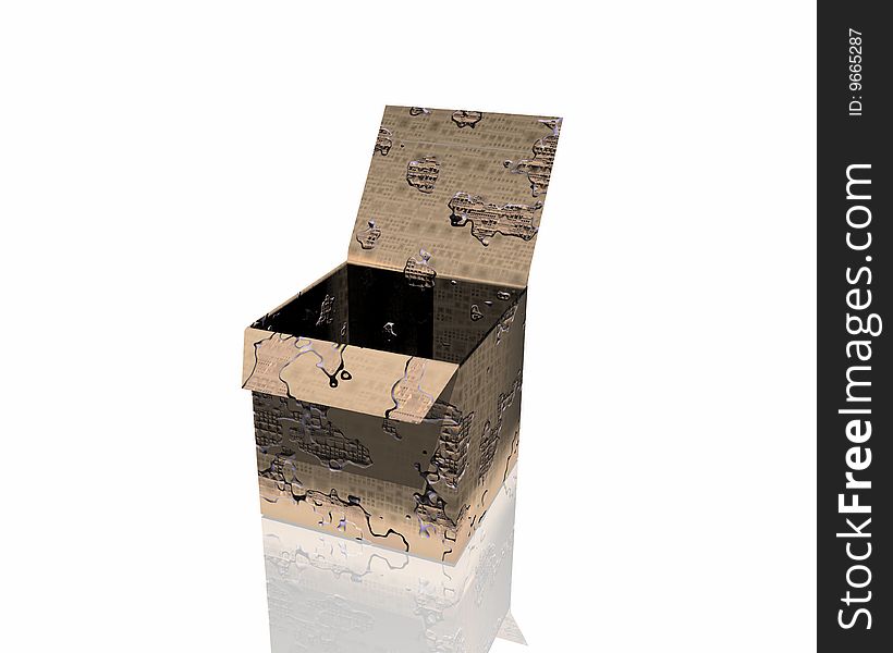 An Open Cardboard Gift Box