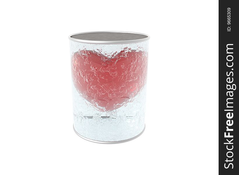 3D cracked glass can