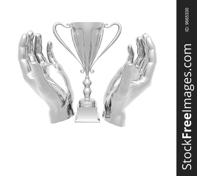 Trophy Cup Isolated On A White