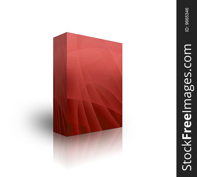 Blank red aqua box template