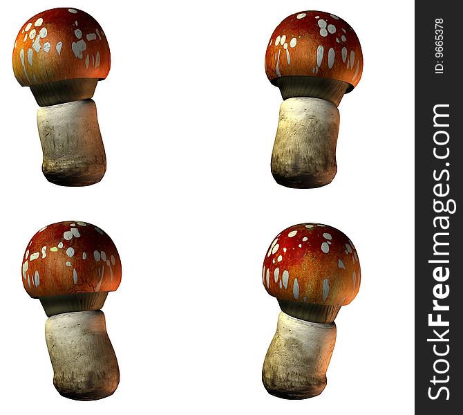 Mushrooms In 3D