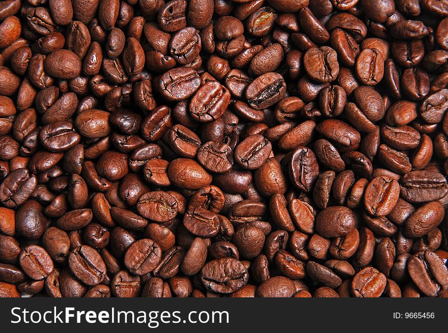 Coffee beans, macro closeup for designers