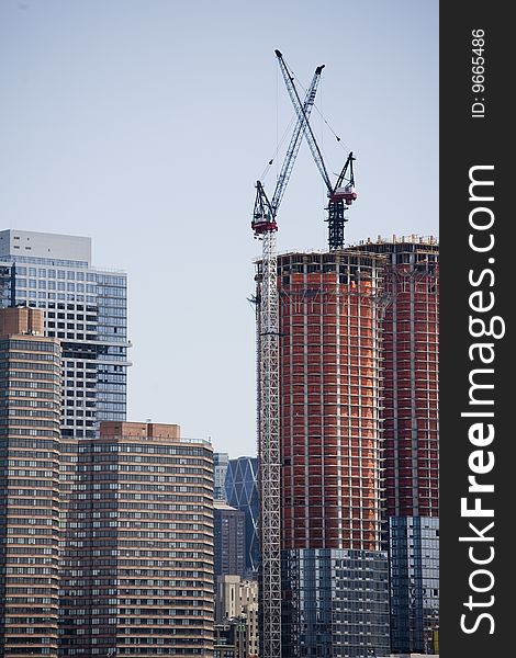 Panorama of Manhattan skyline new york